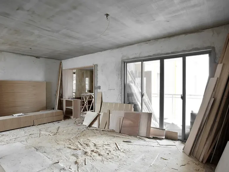 Residential property reconstruction services being performed in Phoenix.